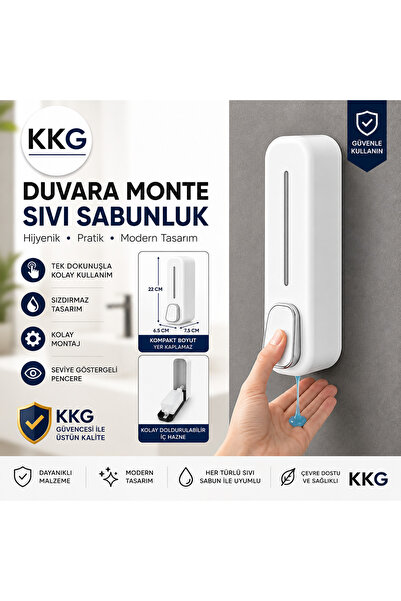 RuzMa 300ml Sıvı Sabunluk Duvara Monte Manuel Sabunluk Banyo Şampuan Duş Disp...