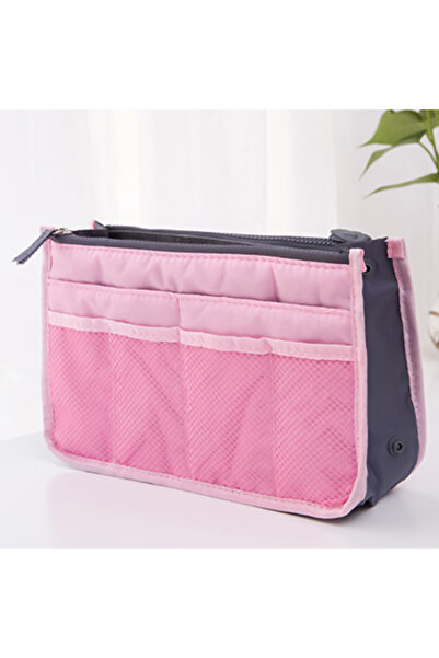 Choice pink Women Cosmetic Organizer Bag Nylon Travel Insert Organizer Handba...