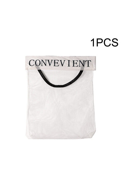 Choice 1pc white 1-3PCS Wall-Mounted Large-Capacity Hanging Mesh Storage Bag ...