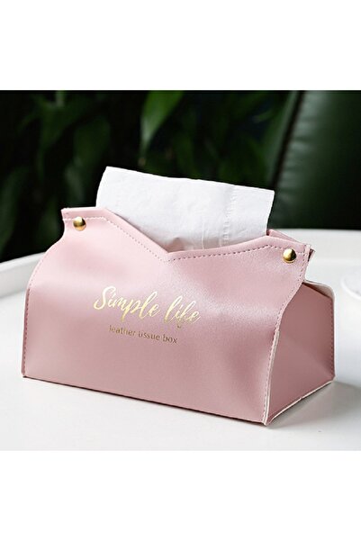 Choice Pink Leather Tissue Box Napkin Holder Car Tissue Box Home Living Room ...