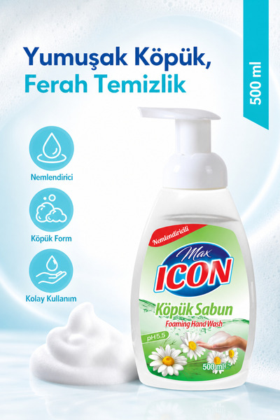 MAX ICON Moisturizing Liquid Soap - Foam Soap - 500 ml
