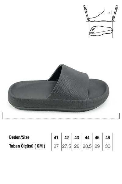 GEZER Yazlık Erkek Eva Banyo Bahçe Islak Zemine Uygun Terlik