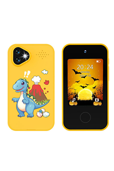 Choice10 Dinosaur Yellow Kids Smart Phone Toy with Dual Camera Educational Ga...