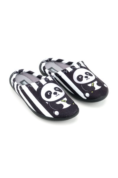 GEZER Erkek Çocuk Kışlık Panda Ev Bahçe Rahat Taban Gondol Terlik