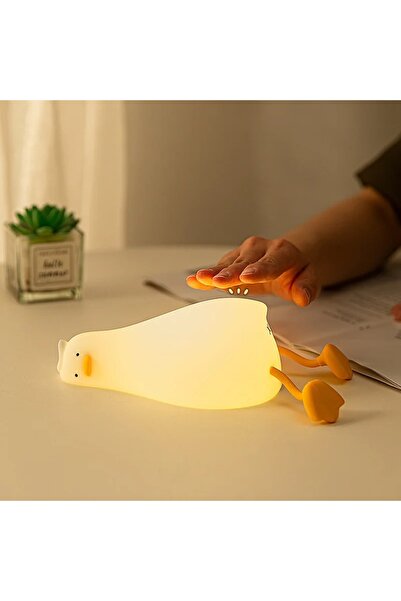 Choice Duck LED Duck Rechargeable Night Light Pat Silicone Lamp Bedside Carto...