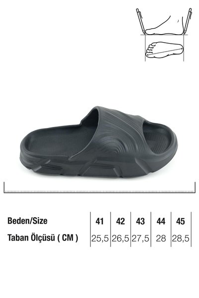 GEZER Yazlık Erkek Eva Banyo Bahçe Islak Zemine Uygun Terlik