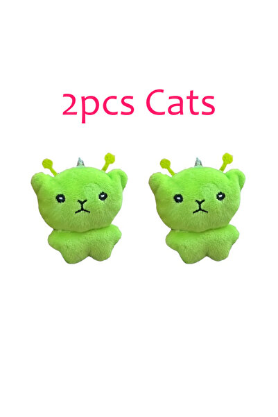 Choice4 2pcs cats Cute Alien Cat Plush Pendant Super Soft Plushie Dolls Keych...