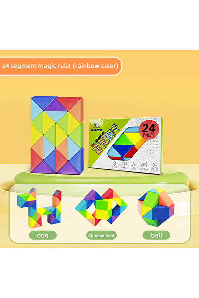 Choice8 Rainbow 24 3D Puzzle Fidget Toys, Transformable Magic Cube & Snake, 2...