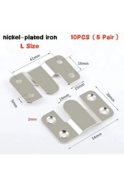 Choice L 10pcs Flush Mount Bracket Interlock Hanging Buckle Furniture Connect...