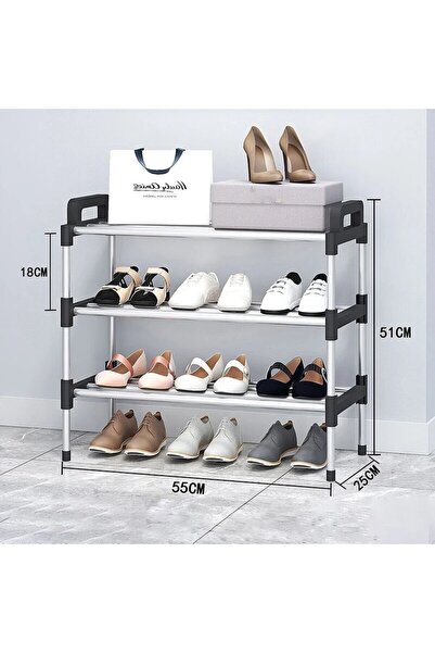 Choice Black three layer 3-7Floor Simple Shoe Rack Multi Layer Dustproof Hous...