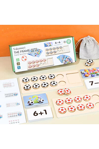 Choice 1 set Children Wooden Puzzle Football Mathematics Addition Subtraction...