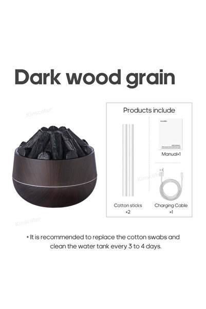 Choice Dark wood grain Simulated Campfire Air Humidifier Woodstove Fireplace ...