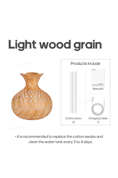 Choice Light wood grain Woodgrain Ultrasonic Air Humidifier USB Water Mist Sp...