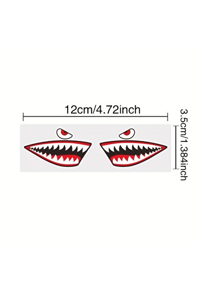Choice 1SET Shark Mouth Sticker Waterproof Vinyl Decal for Bike Motorcycle Ca...