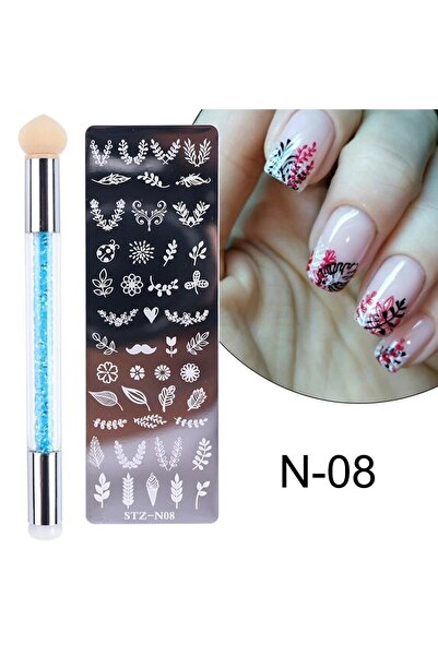 Choice STZ-N08 Nail Stamping Plates Set Silicone Stamper Brush Nail Art Stamp...