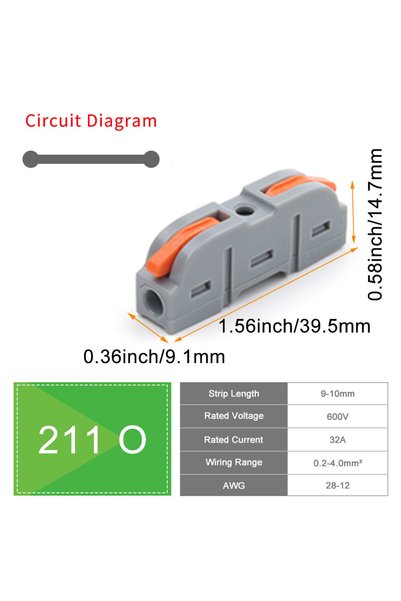 Choice 50PCS 211O 10/50 PCS Mini Fast Wiring Connectors Universal Compact Lev...
