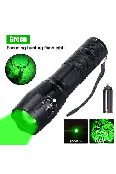 Choice ZOOM Green No Battery Tactical Green/Red/White Light LED Hunting Flash...