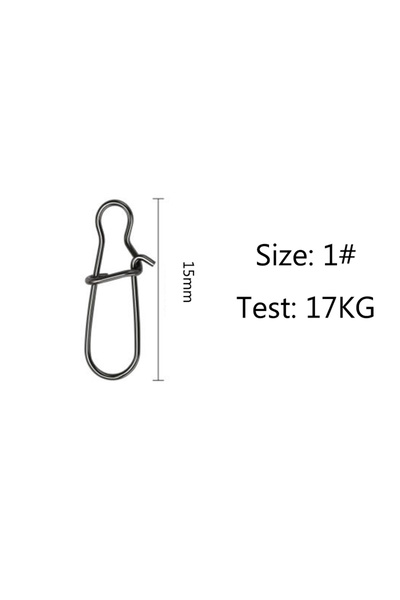 Choice 1 PRO BEROS 50Pcs Fishing Snaps Clip Lock High Strength Strong Stainle...