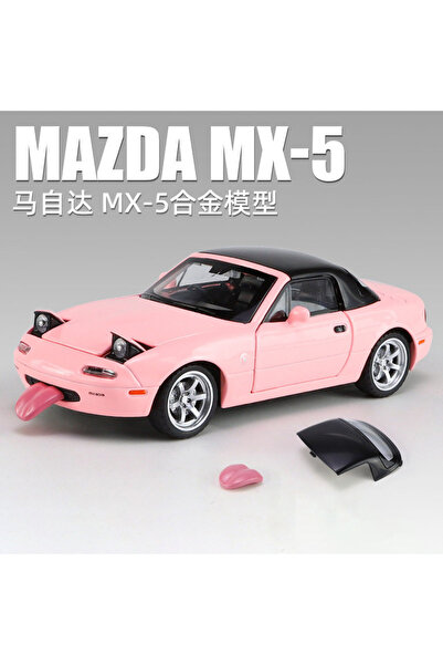 choice2 سيارة مازدا MX-5 موديل من سبيكة معدنية، لون وردي، بمقياس 1:32، من ماي...