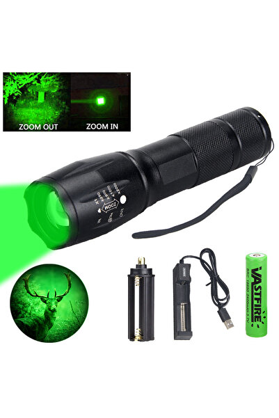 Choice ZOOM Green With Battery Tactical Green/Red/White Light LED Hunting Fla...