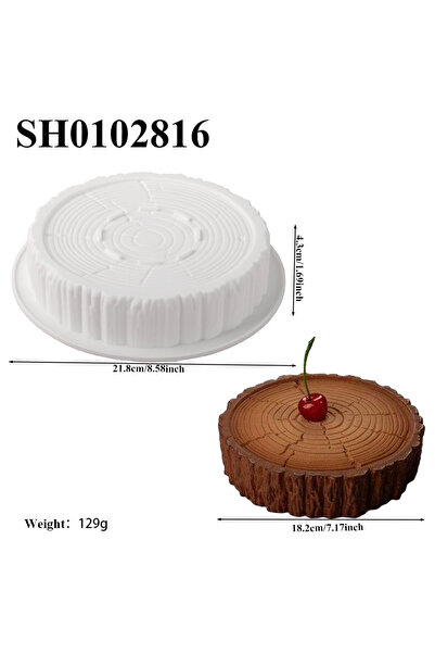 Choice SH0102816 4 Inch or 7 Inch or 6 Cell Cylindrical Tree Stump Silicone C...