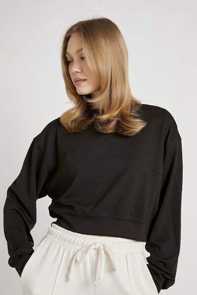 Arma Life ARMALIFE 5303 BİS YAKA PREMIUM SWEATSHIRT CROP PENTRU FEMEI