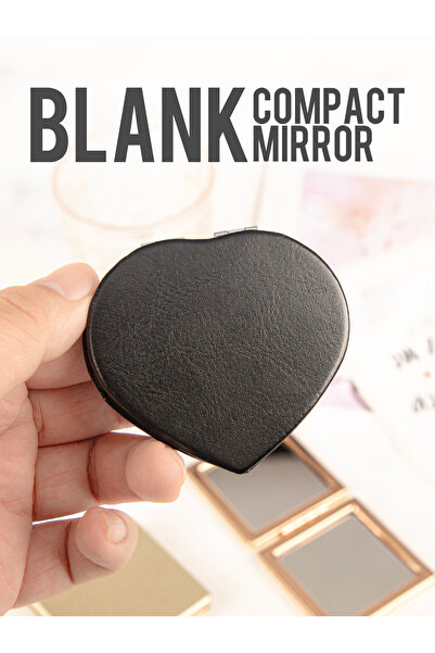 Choice1 AE-0079-HTBK Heart Shape Double Sided Makeup Mirror - 1x/2x HD Magnif...