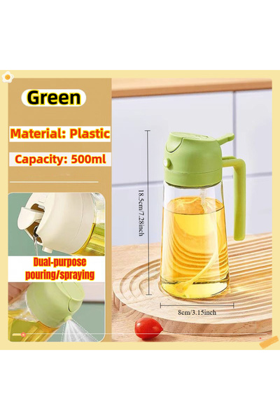 Choice green 200/300/500ml Oil Spray Bottle BBQ Cooking Olive Oil Sprayer Pla...