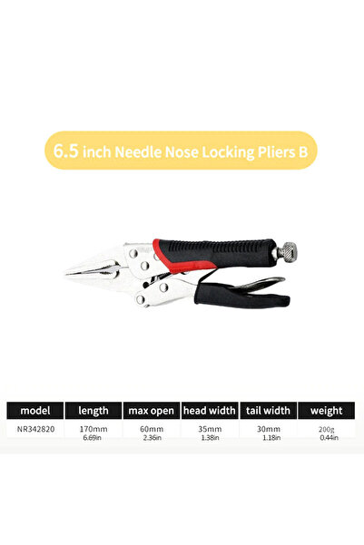 Choice3 6.5 inch B DELIXI ELECTRIC Locking Pliers，Carbon Steel Pliers High To...