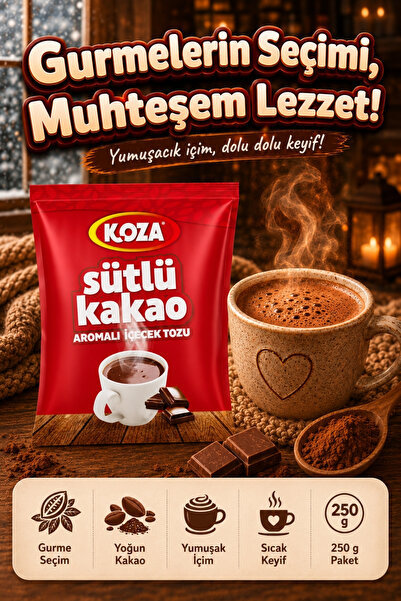 Koza Gurmelerin Seçimi Sütlü Kakao Aromalı Muhteşem Lezzet Sütlü Kakao Tozu - 250 Gram