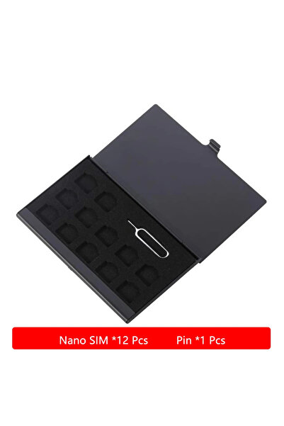 Choice no 12 Nano slot Black Aluminum Storage Box Bag Holder For Nano SIM Car...