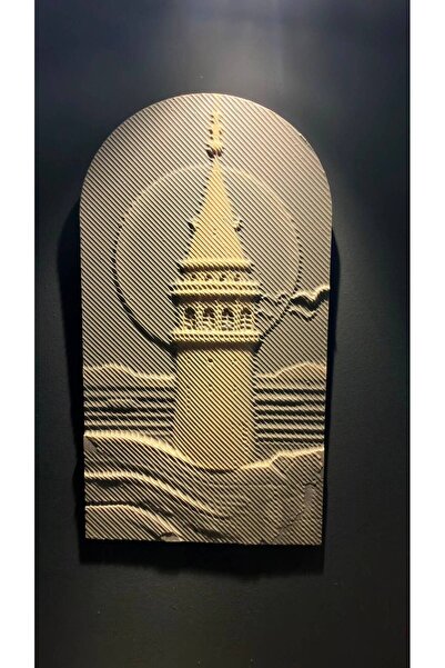 SEF DESING Ahşap Mdf Duvar Tablosu - Galata Kulesi Tasarımlı, Modern Lazer Ke...