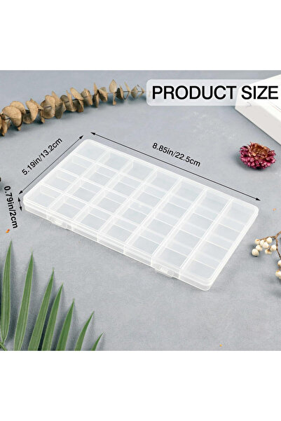 Choice 28 Grids 28 Compartments Plastic Storage Box with Partition Jewelry Bo...