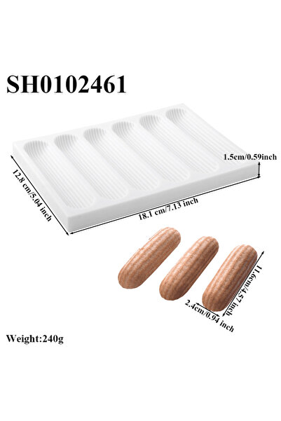 Choice SH0102461 Cake Mold Chocolate Eclair Dessert Bakeware Long Strip Puffs...