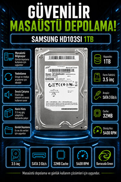 DİSK BANK 1 TB 3.5 İnç HD103SI Masaüstü Bilgisayar Diski