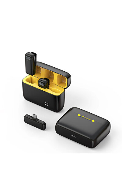 choice2 Typec-K6 Wireless Microphone Lavalier with Charging Case Windproof Fl...