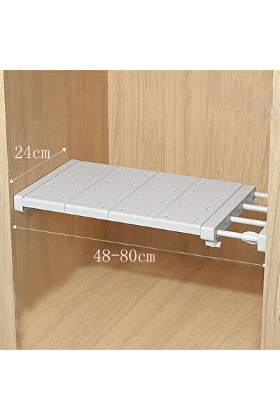 choice2 48-80cm White Expandable Divider Punch-free Retractable Layers Board ...