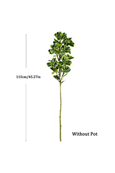 Choice 115cm 76cm/115cm Artificial Ficus Tree Fake Tropical Plants Plastic Br...