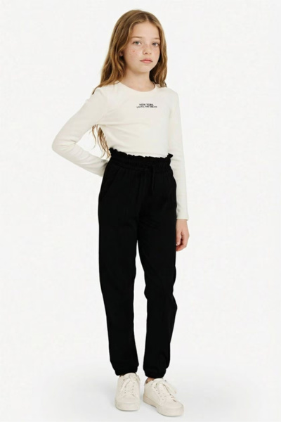 DeFacto Pantaloni Jogger Fit din bumbac pieptănat 100% bumbac pentru fete G03...