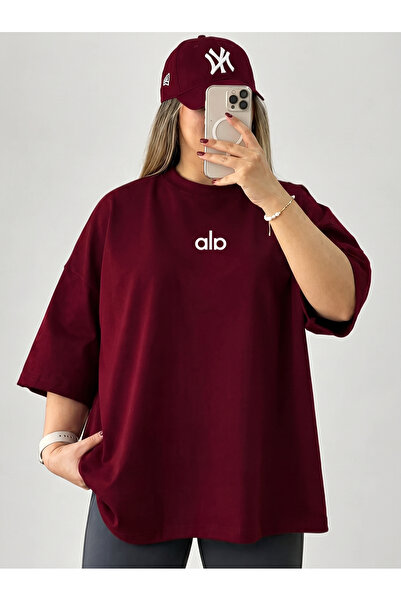 ZAVIXO 100% Cotton Alo Printed Oversize Women's T-Shirt – Comfortable - Basic...