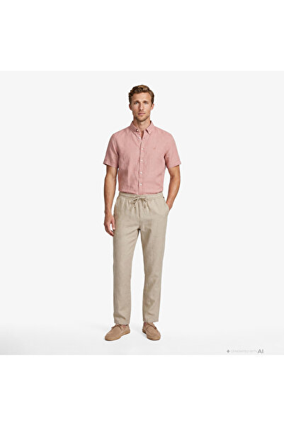 Nautica Erkek Bej Jogger Keten Pantolon
