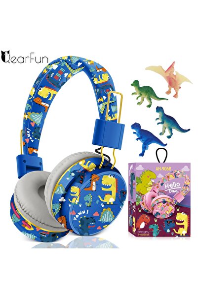 choice2 blue Dinosaur Dinosaur Kids Headphones Wirless Bluetooth Headset Ster...