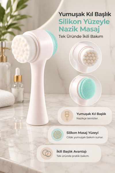 Genel Markalar Çift Taraflı Yüz Temizleme Fırçası