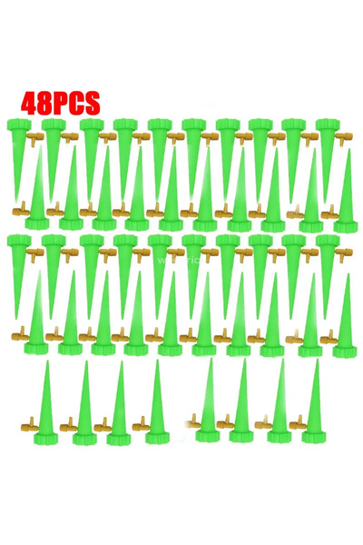 Choice7 48PCS-Green Automatic Drip Plants Irrigation Drip Irrigation Garden W...