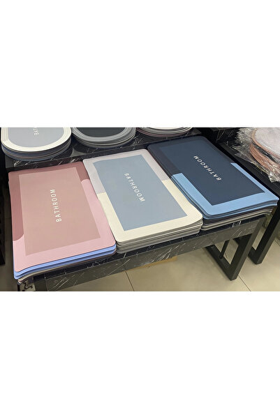 Hombak Sihirli Su Emici Banyo Paspası Kaymaz Tabanlı Abdest Paspası 3,5 Mm 40x60