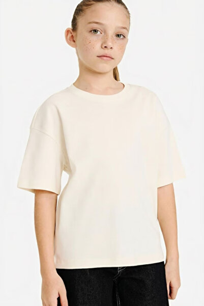 DeFacto 100% Cotton Oversized T-Shirt for Girls G0882A826Sm
