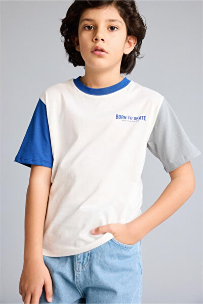 DeFacto 100% Cotton Printed T-Shirt for Boys G8230A826Sm