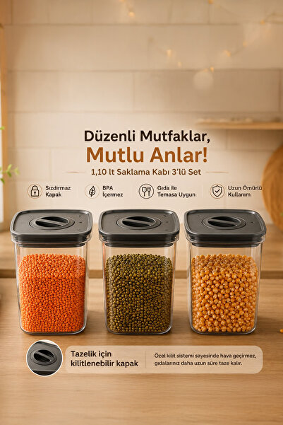 Porsima 101 3-Piece Leak-Proof Food Storage Container Set - Long-Term Preserv...