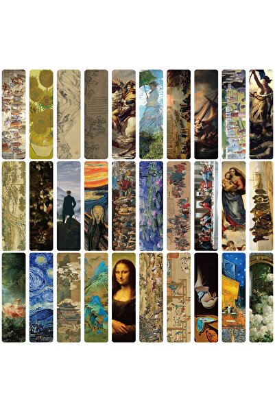 Choice 30pcs 30pcs Cartoon Celebrity Paintings Oil Painting Bookmark Reading ...