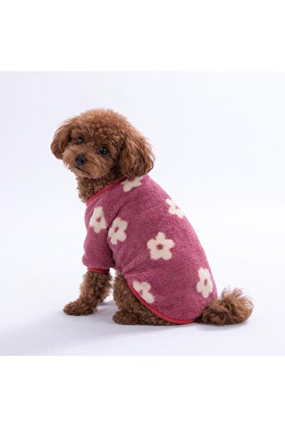 Pettrend Pembe Çiçek Desenli Pink Blossom Sweat ( Dar Kalıp) Kedi Köpek Sweat...